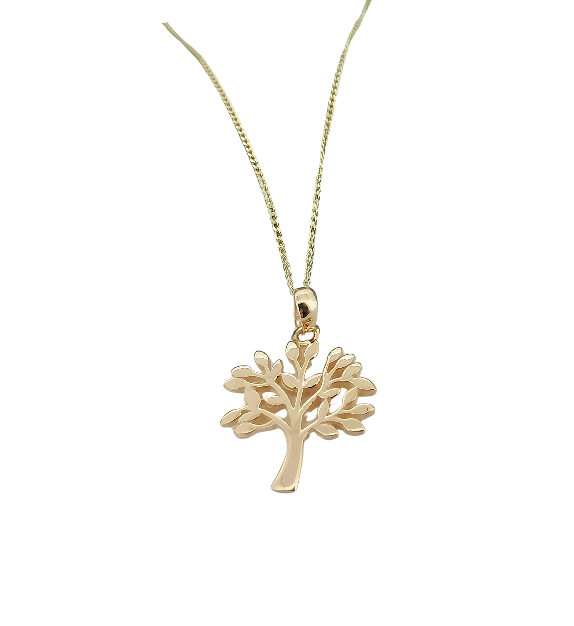 Tree of Life Christian pendant 9ct yellow gold necklace 