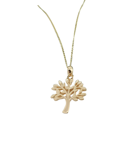 Tree of Life Christian pendant 9ct yellow gold necklace 