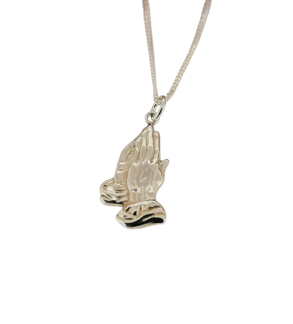 Sterling Silver praying hands pendant