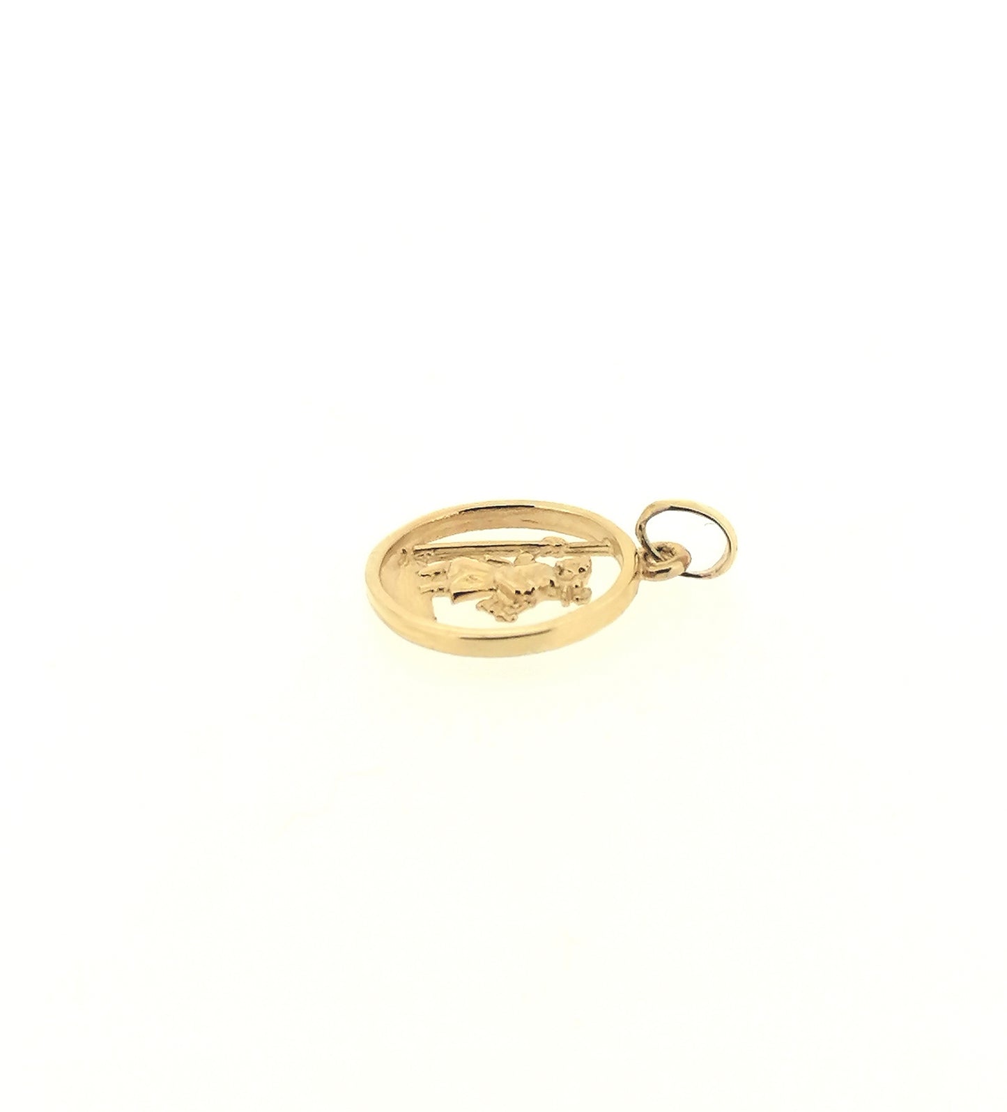 Saint Christopher Medal Round Pendant 9ct Yellow Gold
