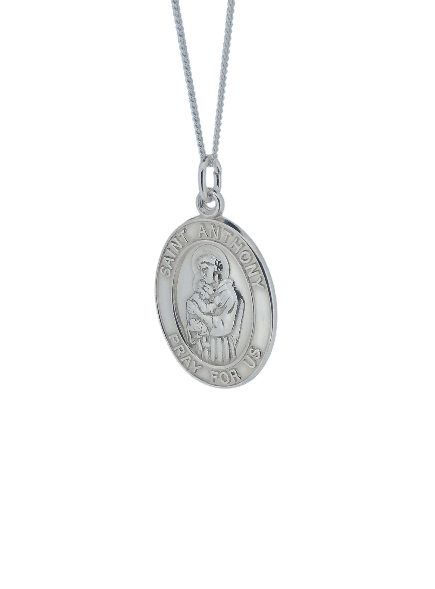 Saint Anthony Medal Pendant Sterling Silver