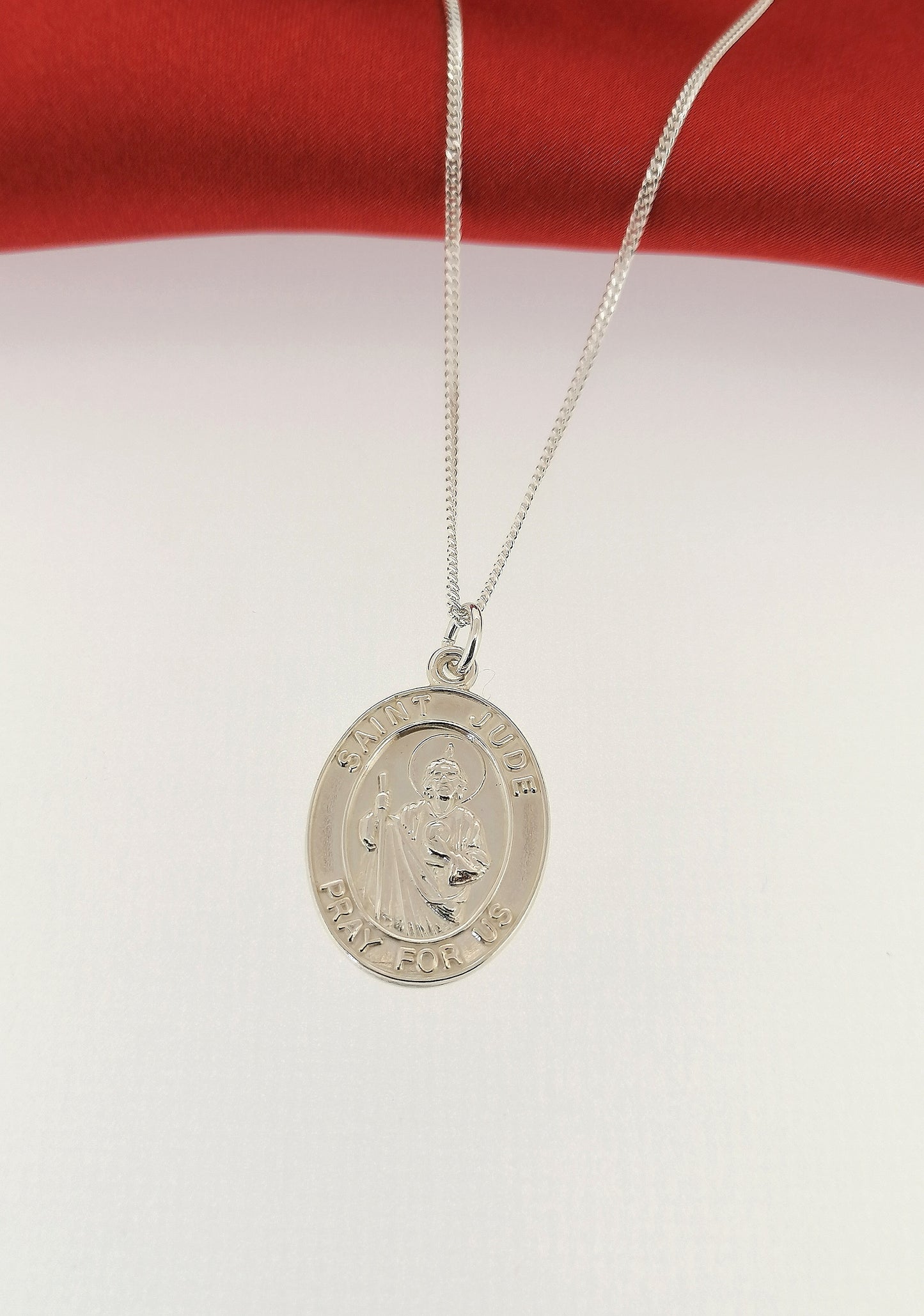Saint Jude Medal Pendant Sterling Silver