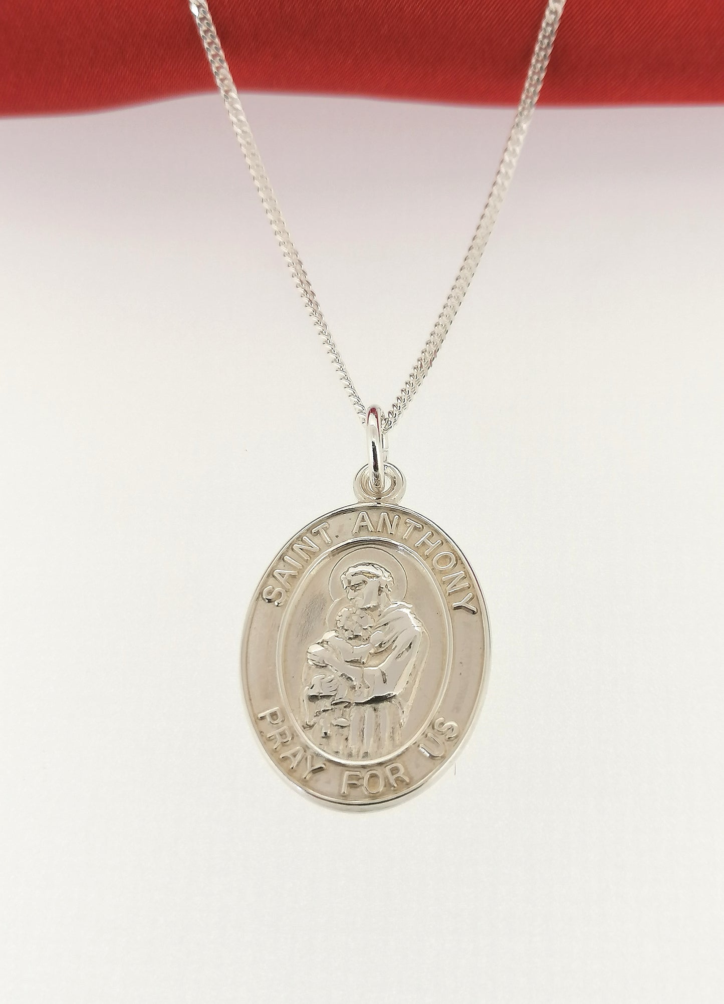 Saint Anthony Medal Pendant Sterling Silver