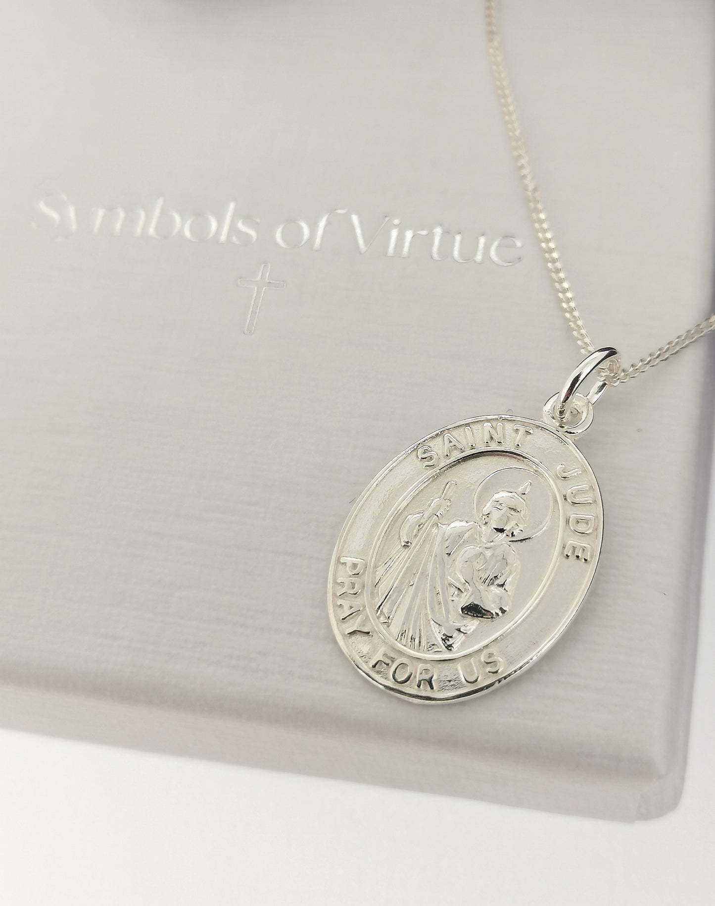 Saint Jude Medal Pendant Sterling Silver