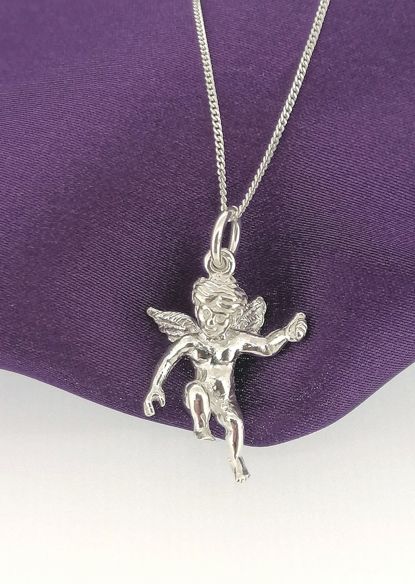 Cherub Angel Pendant Sterling Silver