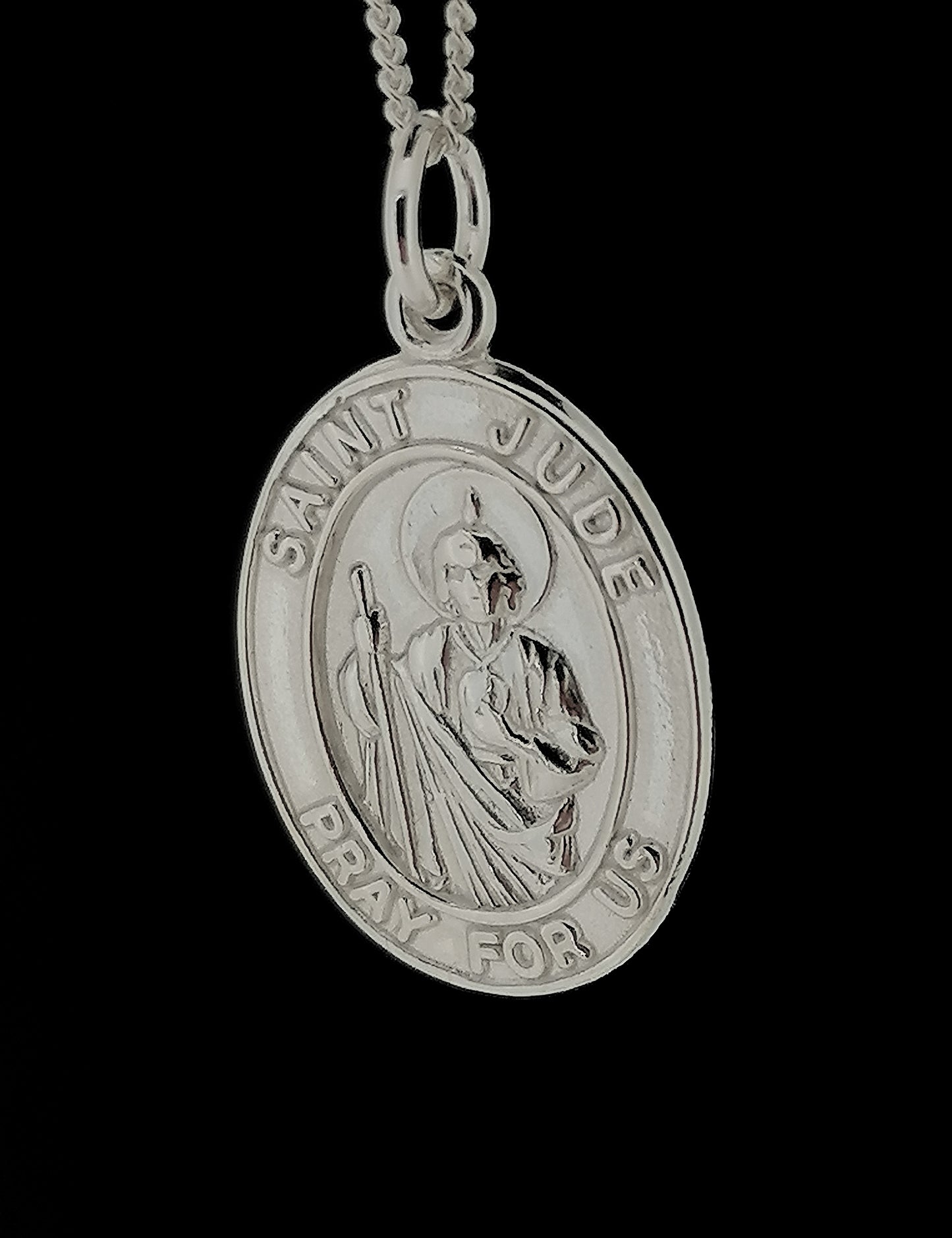 Saint Jude Medal Pendant Sterling Silver