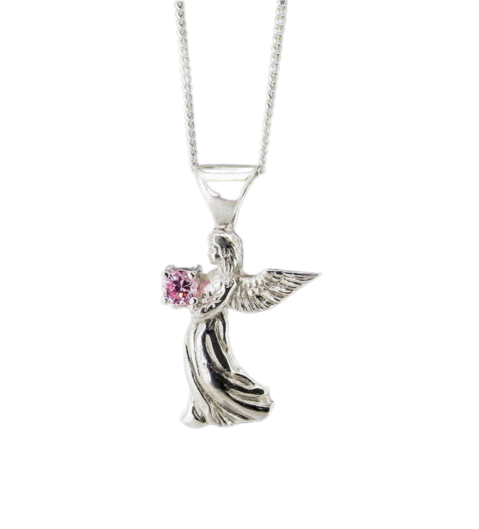 Sterling Silver Angel of Protection Pendant Sterling Silver 