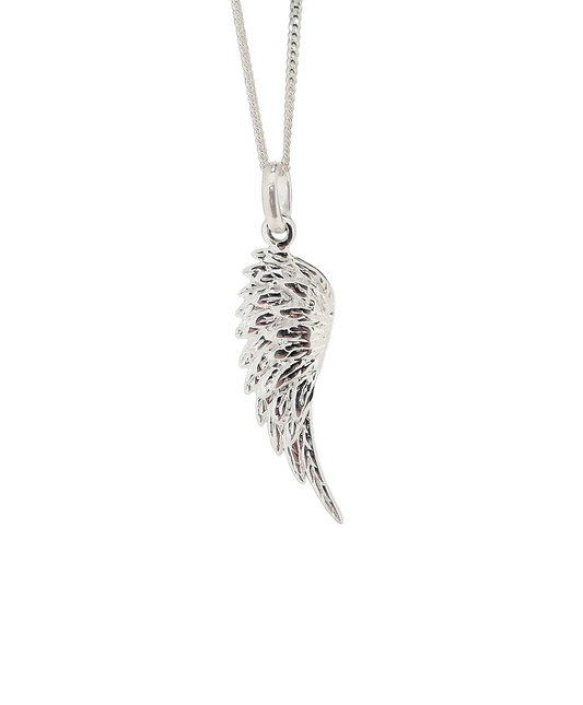 Guardian Angel Wing pendant sterling silver